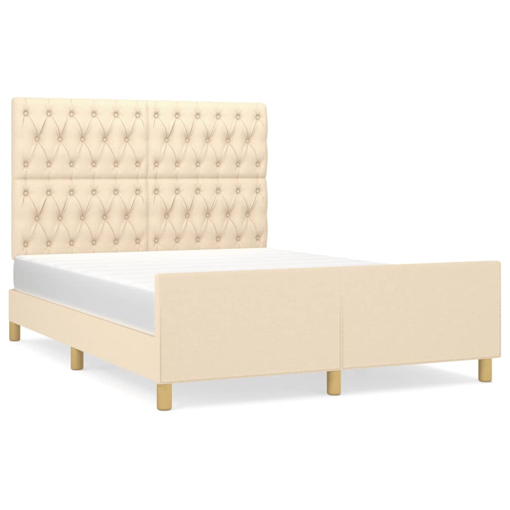 Estructura de cama 140x190 Crema