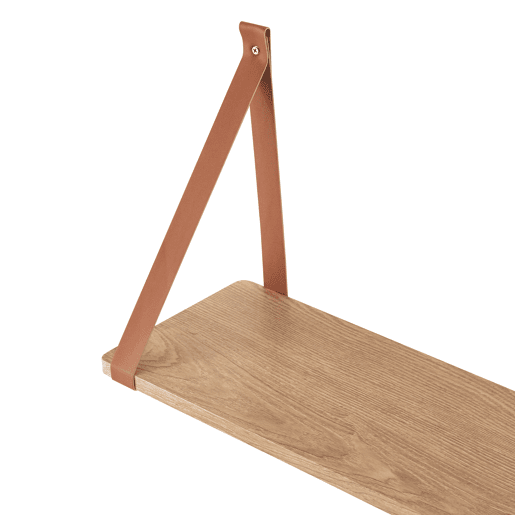 Conjunto de 2 prateleiras flutuantes Utsira MDF 4860x20x20x30 cm - CarvalhoCastanho en.casa