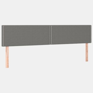 vidaXL Cabeceira de cama 2 pcs tecido 100x5x7888 cm cinzento-escuro