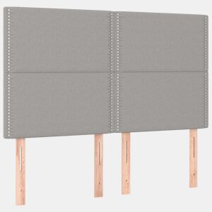 vidaXL Cabeceira Cinza Claro 144x5x118128 cm Tecido