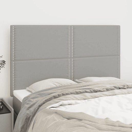 vidaXL Cabeceira Cinza Claro 144x5x118128 cm Tecido