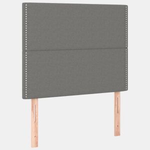 vidaXL Cabeceira Cinza Escuro 90x5x118128 cm Tecido