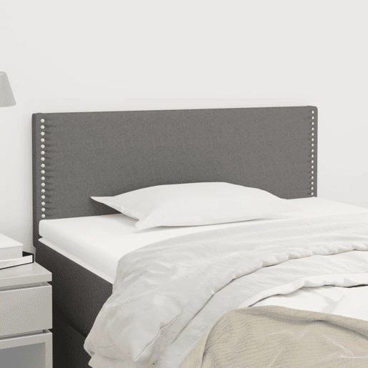 vidaXL Cabeceira de cama tecido 100x5x7888 cm cinzento-escuro vidaXL Cabeceira de cama tecido 100x5x7888 cm cinzento-escuro