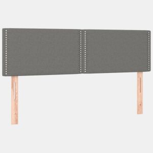 vidaXL Cabeceira de cama 2 pcs tecido 72x5x7888 cm cinzento-escuro