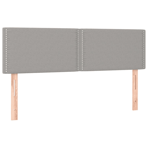 vidaXL Cabeceira de cama 2 pcs tecido 72x5x7888 cm cinzento-claro vidaXL Cabeceira de cama 2 pcs tecido 72x5x7888 cm cinzento-claro