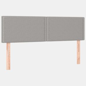 vidaXL Cabeceira de cama 2 pcs tecido 72x5x7888 cm cinzento-claro