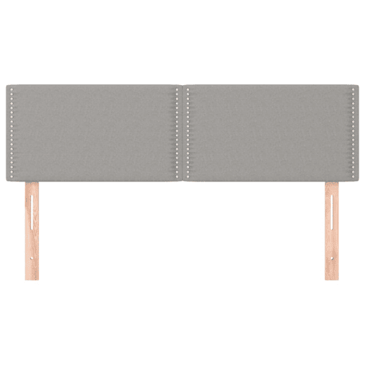 vidaXL Cabeceira de cama 2 pcs tecido 72x5x7888 cm cinzento-claro vidaXL Cabeceira de cama 2 pcs tecido 72x5x7888 cm cinzento-claro