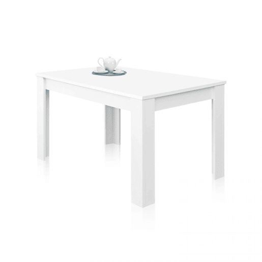 Mesa de jantar extensÃvel Kendra 140 Branco brilhante 140u2013190 x 78 x 90cm cm Mesa de jantar extensÃvel Kendra 140 Branco brilhante 140u2013190 x 78 x 90cm cm
