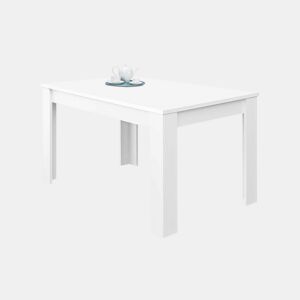 Mesa de jantar extensível Kendra 140 Branco brilhante 140u2013190 x 78 x 90cm cm