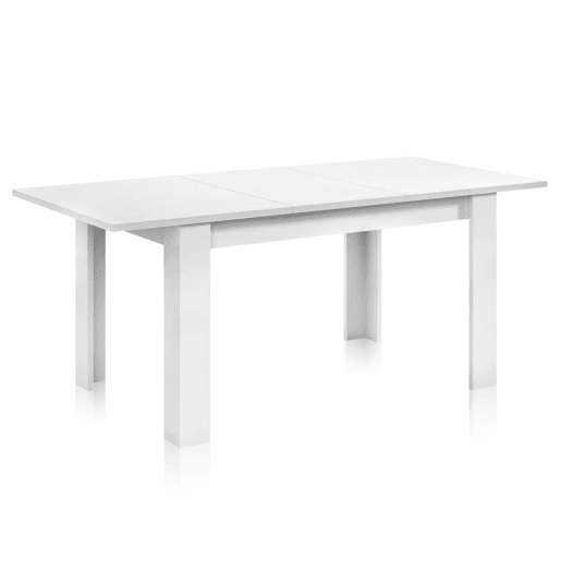Mesa de jantar extensÃvel Kendra 140 Branco brilhante 140u2013190 x 78 x 90cm cm Mesa de jantar extensÃvel Kendra 140 Branco brilhante 140u2013190 x 78 x 90cm cm