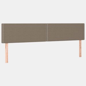 vidaXL Cabeceira cama 2 pcs tecido 90x5x7888 cm cinzento-acastanhado