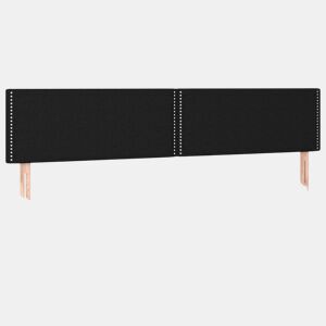 vidaXL Cabeceira de cama 2 pcs tecido 100x5x7888 cm preto