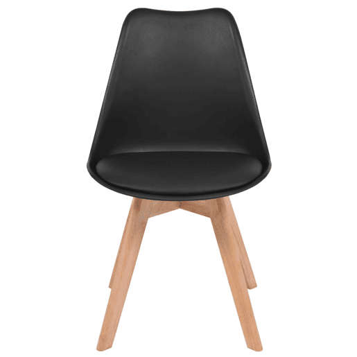 vidaXL Cadeiras de jantar 4 pcs plástico preto vidaXL Cadeiras de jantar 4 pcs plástico preto