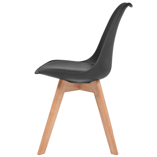 vidaXL Cadeiras de jantar 4 pcs plástico preto vidaXL Cadeiras de jantar 4 pcs plástico preto