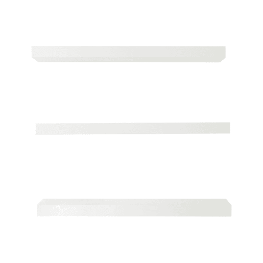 Conjunto de 3 prateleiras flutuantes Stranda MDFmetal 60x20x3,5cm - Branco en.casa