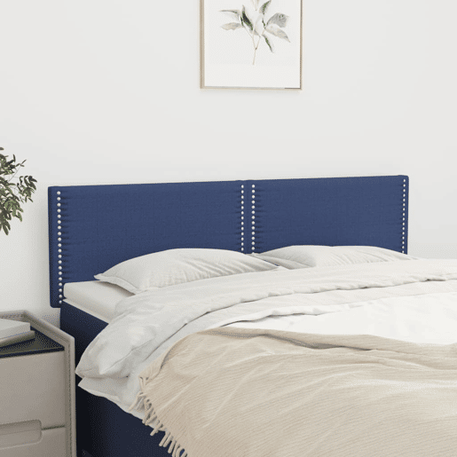 vidaXL Cabeceira de cama 2 pcs tecido 72x5x7888 cm azul vidaXL Cabeceira de cama 2 pcs tecido 72x5x7888 cm azul