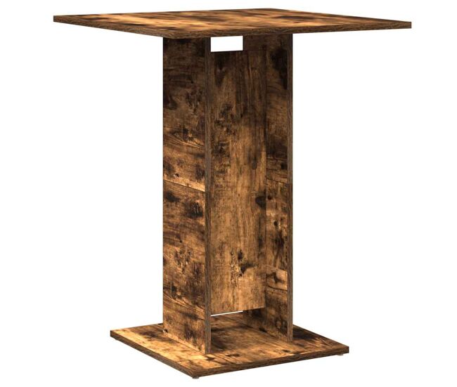 Vidaxl mesa de bistró madera contrachapada roble ahumado 60x60x75 cm