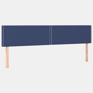 vidaXL Cabeceira de cama 2 pcs tecido 100x5x7888 cm azul