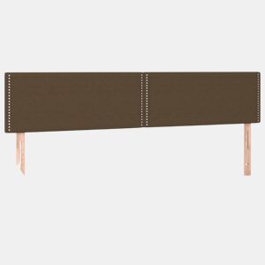 vidaXL Cabeceira de cama 2 pcs tecido 90x5x7888 cm castanho