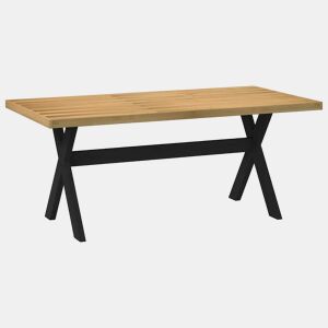 vidaXL Mesa de jantar NOAIN Pernas em forma X 180x90x75cm pinho maciço