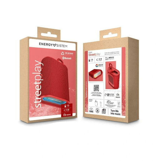 Altifalante Bluetooth Portátil Energy Sistem StreetPlay Cherry Vermelho 8 W