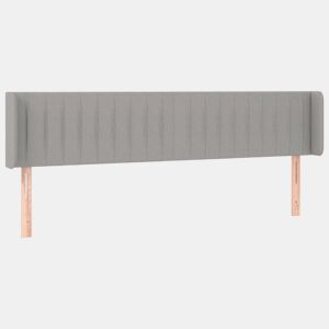 vidaXL Cabeceira de cama c abas tecido 183x16x7888 cm cinzento-claro