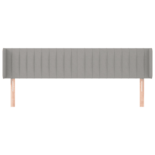 vidaXL Cabeceira de cama c abas tecido 183x16x7888 cm cinzento-claro vidaXL Cabeceira de cama c abas tecido 183x16x7888 cm cinzento-claro