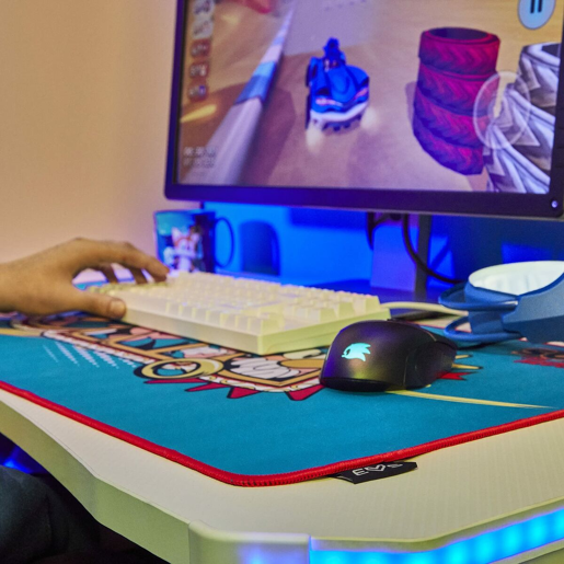 Tapete de Rato Gaming Energy Sistem ESG Sonic Classic Azul Multicolor 90 x 40 cm