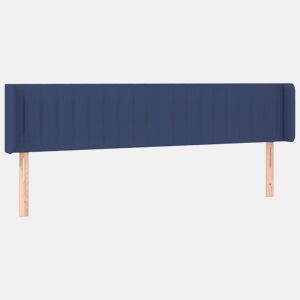 vidaXL Cabeceira de cama c abas tecido 163x16x7888 cm azul