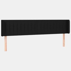vidaXL Cabeceira de cama c abas tecido 163x16x7888 cm preto