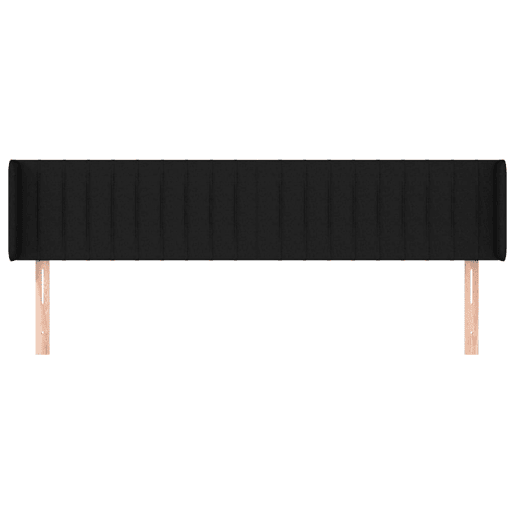 vidaXL Cabeceira de cama c abas tecido 163x16x7888 cm preto vidaXL Cabeceira de cama c abas tecido 163x16x7888 cm preto