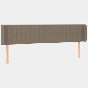 vidaXL Cabeceira cama abas tecido 203x16x7888 cm cinzento-acastanhado