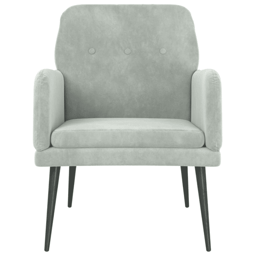 vidaXL Cadeira c apoio de braços 62x79x79 veludo cinzento-claro vidaXL Cadeira c apoio de braços 62x79x79 veludo cinzento-claro