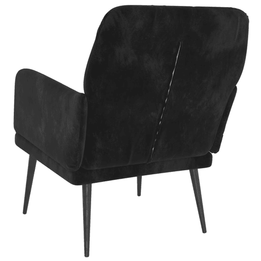 vidaXL Cadeira c apoio de braços 62x79x79 cm veludo preto