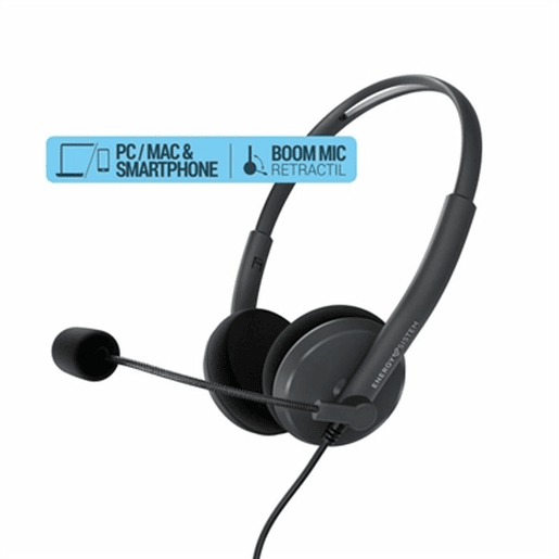 Auriculares com microfone Energy Sistem Office 2 Preto