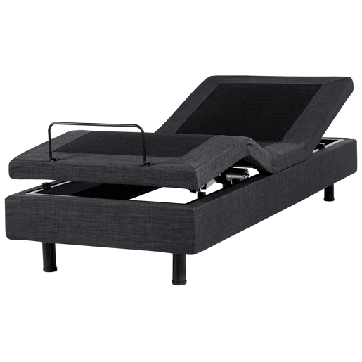 Cama ajustável sem cabeceira Tecido DUKE 80 x 200 cm Cinzento escuro