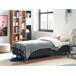 Beliani Cama ajustable sin cabecero Poliéster DUKE 80x200 Beliani Cama ajustable sin cabecero Poliéster DUKE 80x200 Gris Oscuro