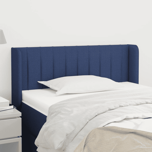 vidaXL Cabeceira de cama c abas tecido 93x16x7888 cm azul