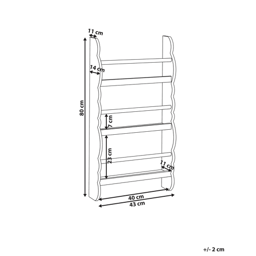 Estante de parede RIGOLET 80 cm Branco Estante de parede RIGOLET 80 cm Branco