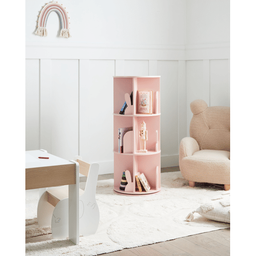 Estante rotativa CANEY 94 cm Rosa pastel
