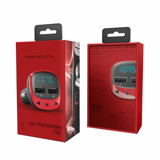 Reprodutor MP3 para Carros Energy Sistem 448241 - Vermelho