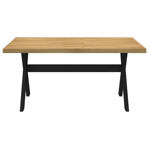 vidaXL Mesa de jantar NOAIN Pernas em forma X 160x90x75cm pinho maciço