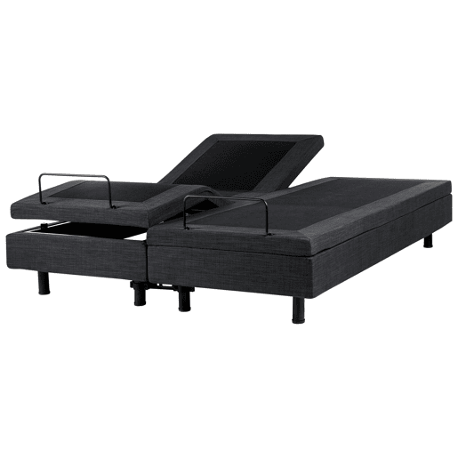 Cama ajustável sem cabeceira Tecido DUKE 160 x 200 cm Cinzento escuro