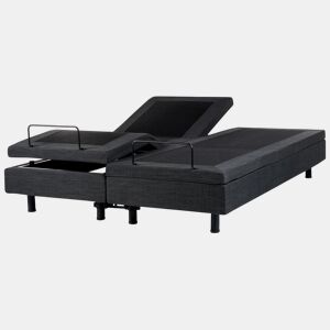 Cama ajustável sem cabeceira Tecido DUKE 160 x 200 cm Cinzento escuro