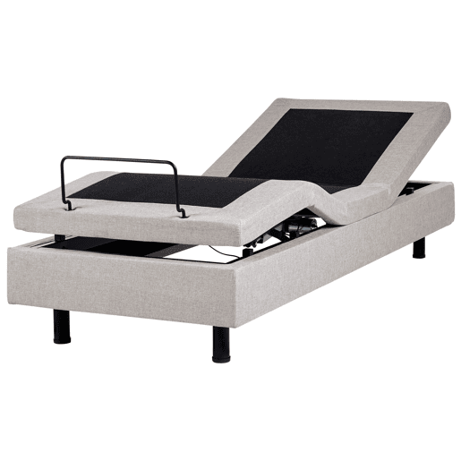 Cama ajustável sem cabeceira Tecido DUKE 80 x 200 cm Creme
