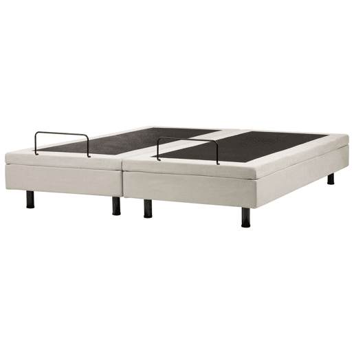 Cama ajustável sem cabeceira Tecido DUKE II 180 x 200 cm Creme claro