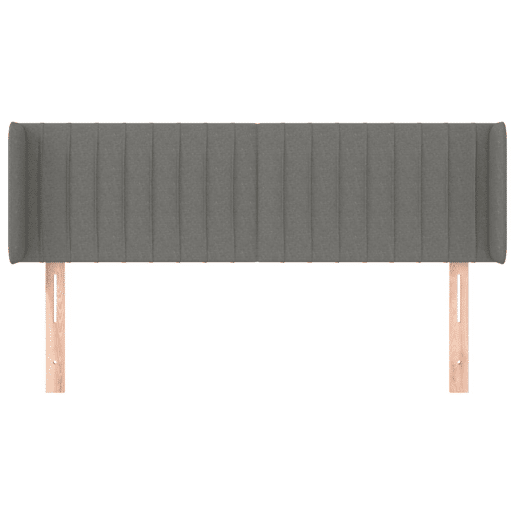 vidaXL Cabeceira de cama c abas tecido 147x16x7888cm cinzento-escuro vidaXL Cabeceira de cama c abas tecido 147x16x7888cm cinzento-escuro