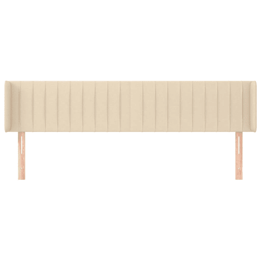 vidaXL Cabeceira de cama c abas tecido 203x16x7888 cm creme vidaXL Cabeceira de cama c abas tecido 203x16x7888 cm creme