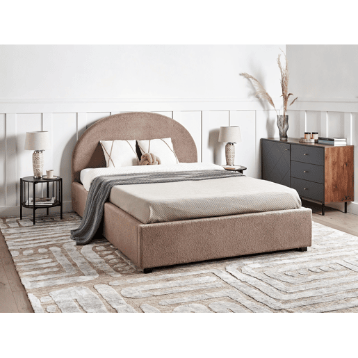 Cama baú Bouclé VAUCLUSE 140 x 200 cm Taupe