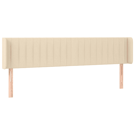 vidaXL Cabeceira de cama c abas tecido 183x16x7888 cm creme